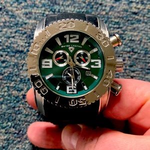 Swiss Legend Men's 10067-BB-06 Commander Analog Display Swiss Quartz Green Watch